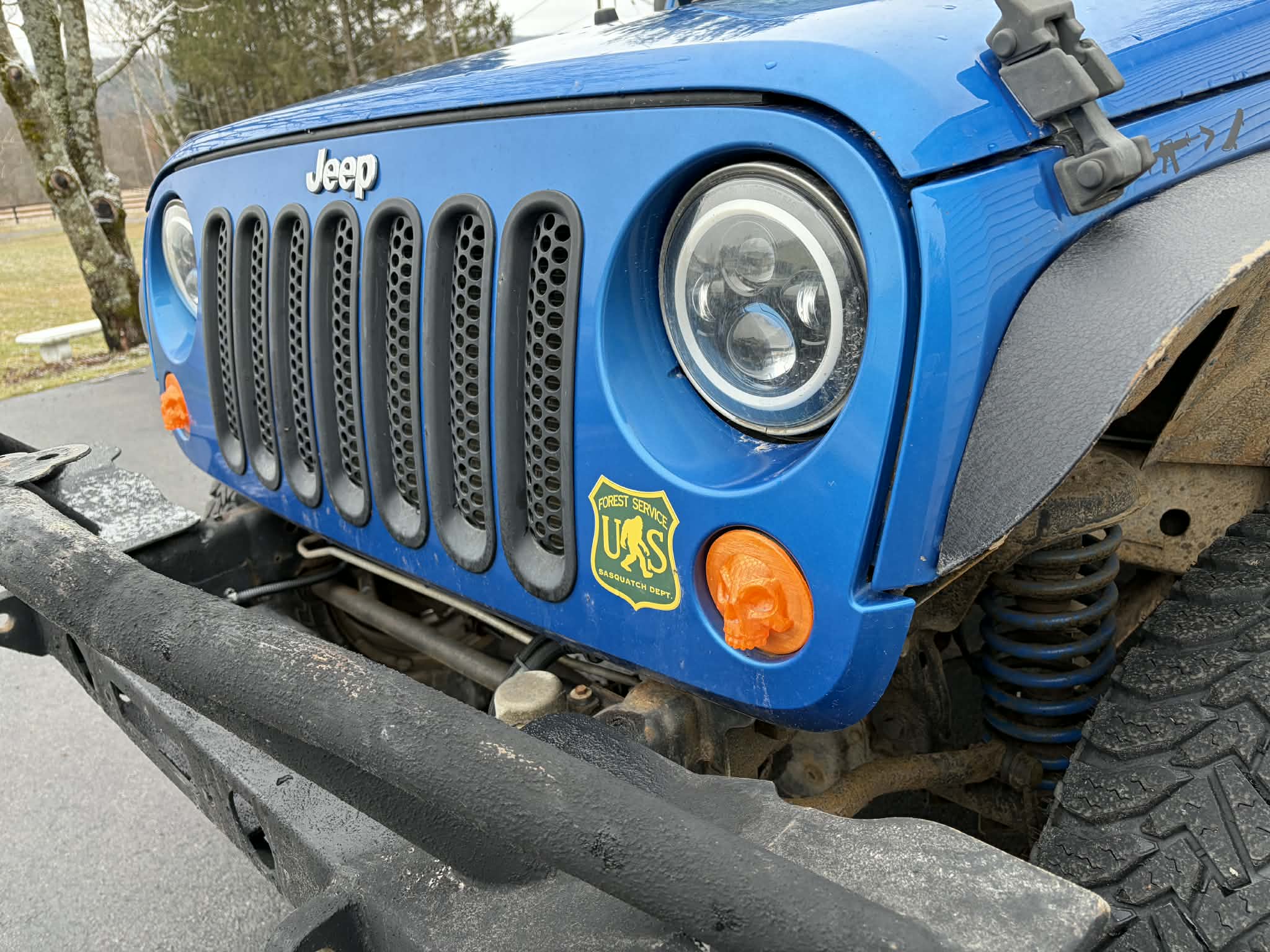 Jeep JK Turn Signals (Amber Skull) - Image 3